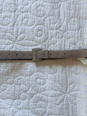 Silver Rhinestone Dress Belt - Unbranded